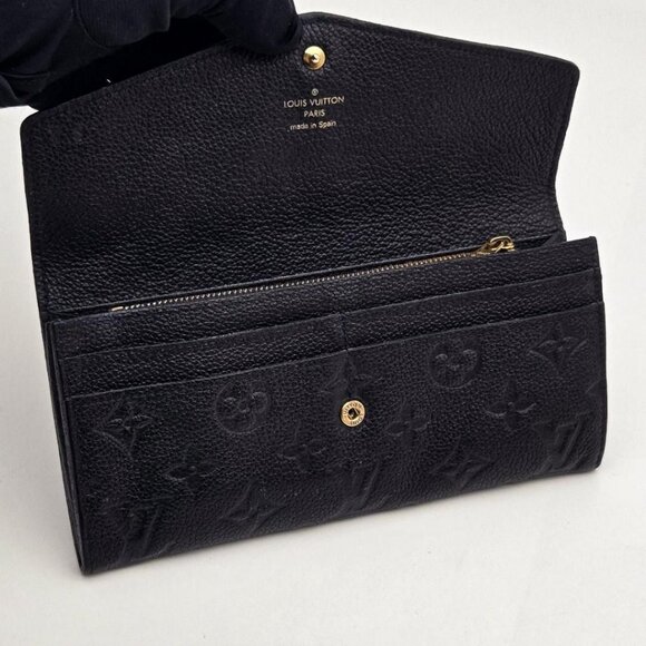 Louis Vuitton Monogram Empreinte Curieuse Sarah Wallet Black Leather - Picture 6 of 16